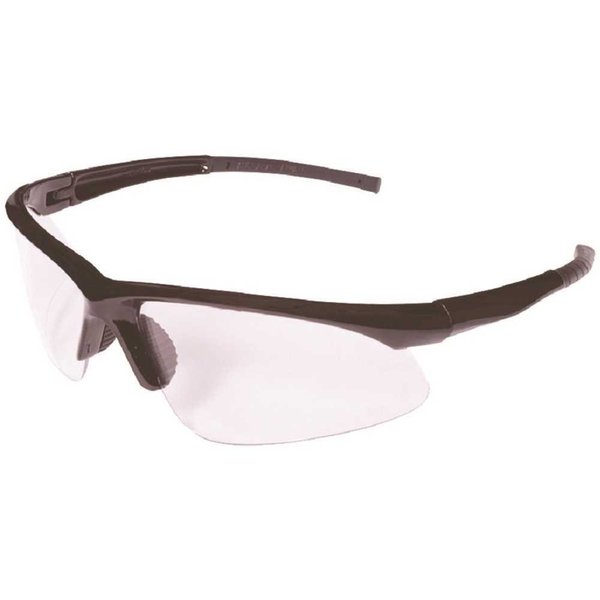 Cordova Catalyst Clear Safety Glasses with Black Frame EOB10S